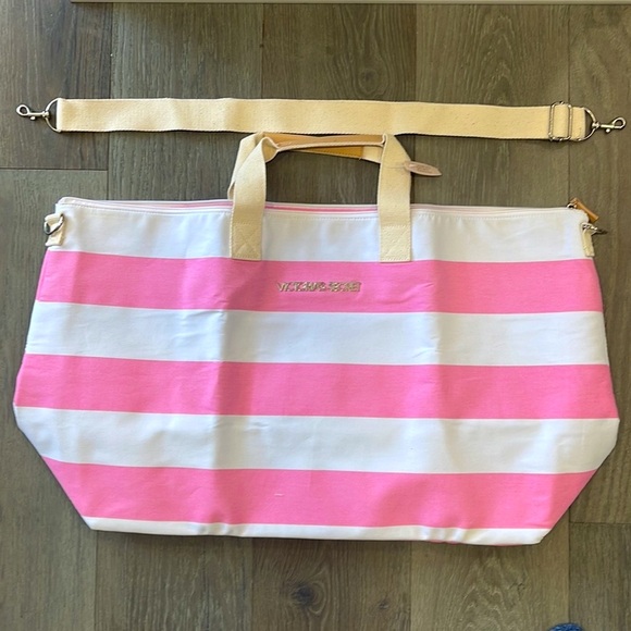 Victoria’s Secret Brushed Canvas Travel Tote Bag 15”Hx 10”Wx26”L - Picture 2 of 10